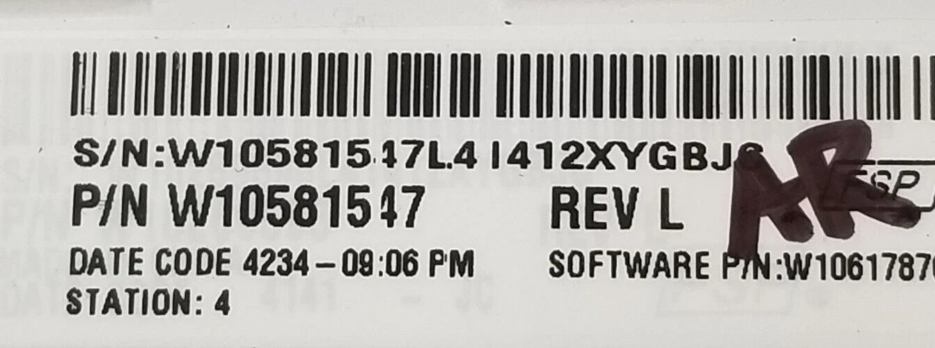 OEM Replacement for Whirlpool Washer Control W10581547