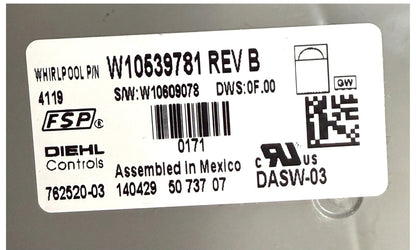 OEM Replacement for Whirlpool Dishwasher Control W10539781