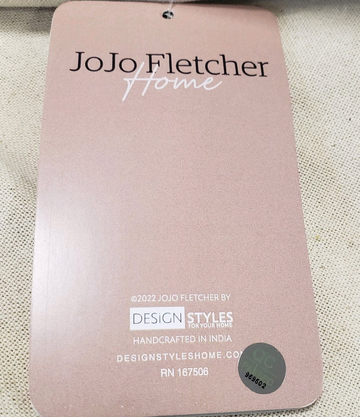 New JoJo Fletcher Cotton Decorative Pillow Covers (2) RN 167506