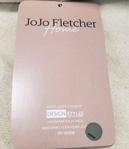 New JoJo Fletcher Cotton Decorative Pillow Covers (2) RN 167506