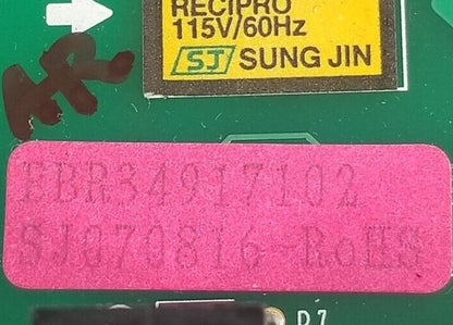 OEM Replacement for LG Fridge Control Board EBR34917102