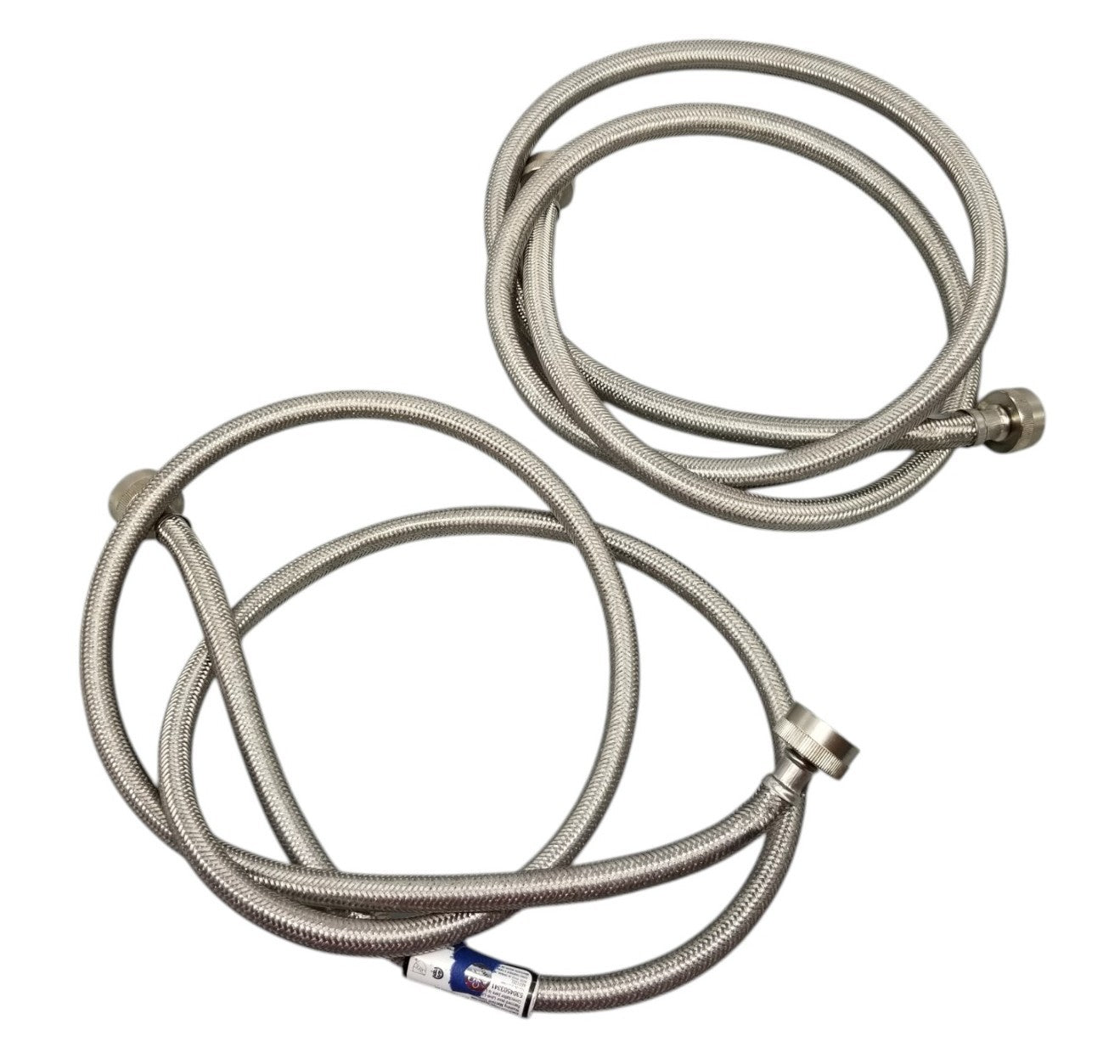 New OEM Replacement for Electrolux Washer Braided Stainless Hoses (2) 5304503341