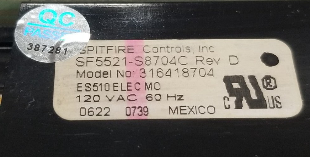 OEM Replacement for Frigidaire Range Control 316418704