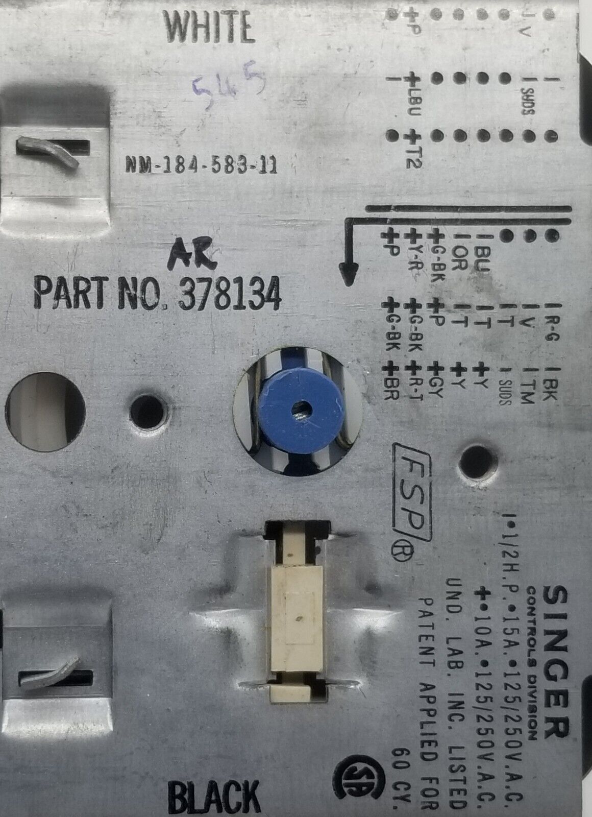 Genuine OEM Replacement for Kenmore Washer Timer 378134