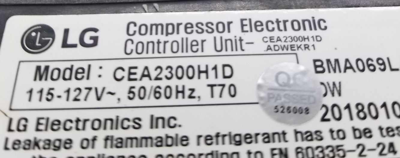 OEM Replacement for LG Fridge Inverter CEA2300H1D
