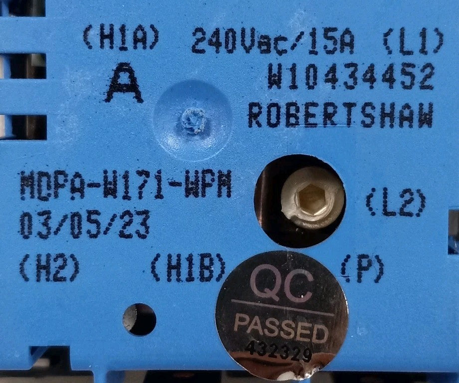 New OEM Replacement for Whirlpool Control Switch  W10434452