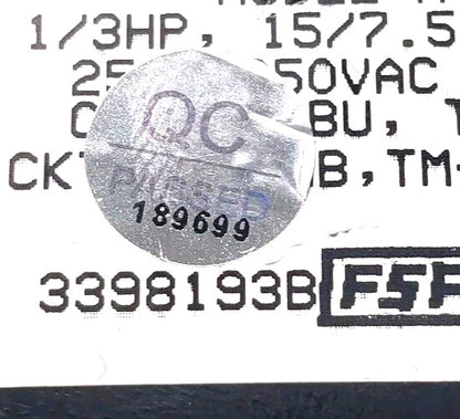 OEM Replacement for Kenmore Dryer Timer 3398193B 3398193