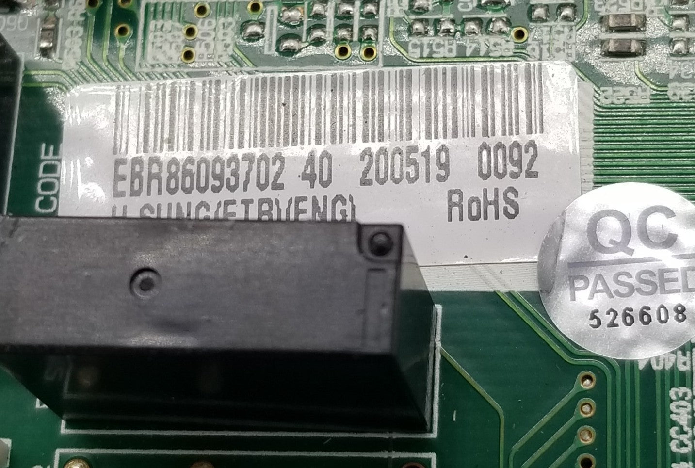OEM Replacement for LG Fridge Control EBR86093702