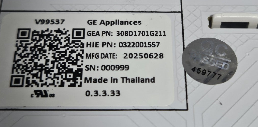 New OEM Replacement for GE Dryer Control 308D1701G211