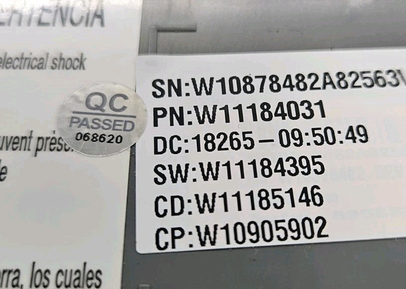 OEM Replacement for Whirlpool Washer Control W11184031