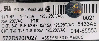 OEM Replacement for GE Dryer Timer 572D520P027