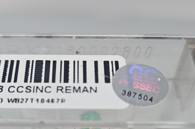 OEM Replacement for GE Range Control WB27T10467R