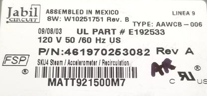 OEM Replacement for Whirlpool Washer Control 461970253082