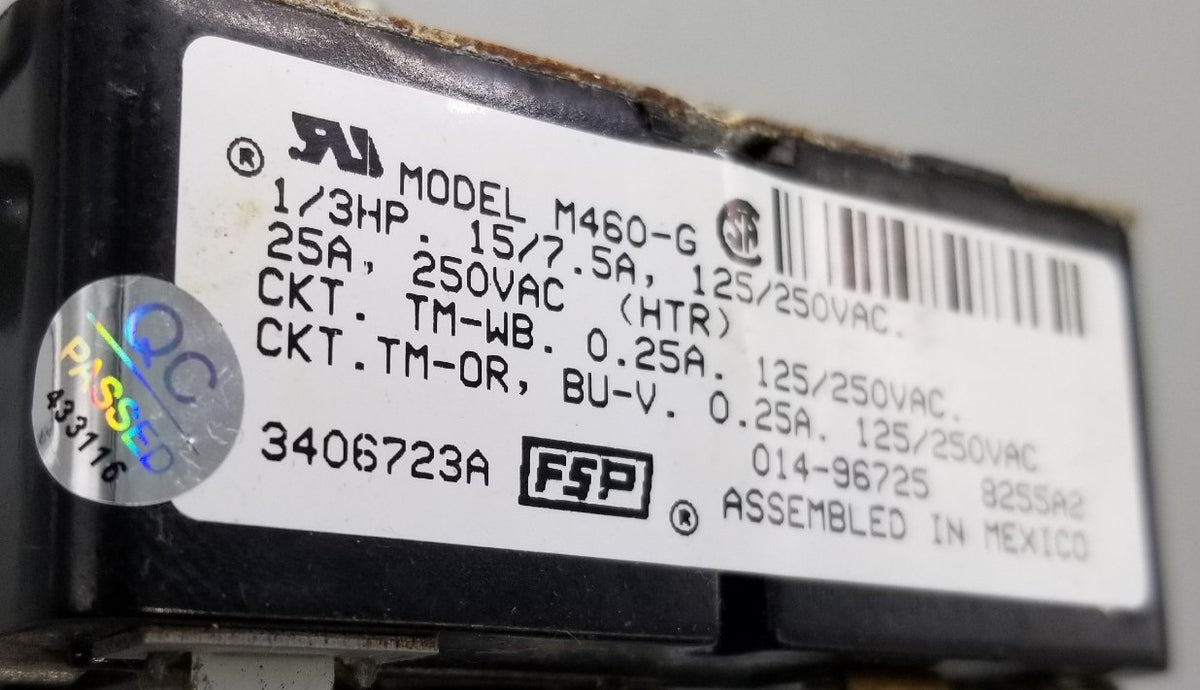 OEM Replacement for Whirlpool Dryer Timer 3406723A