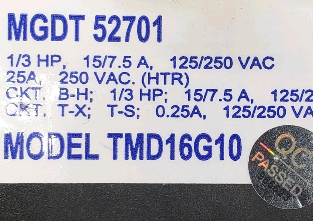 OEM Replacement for GE Dryer Timer  TMD16G10