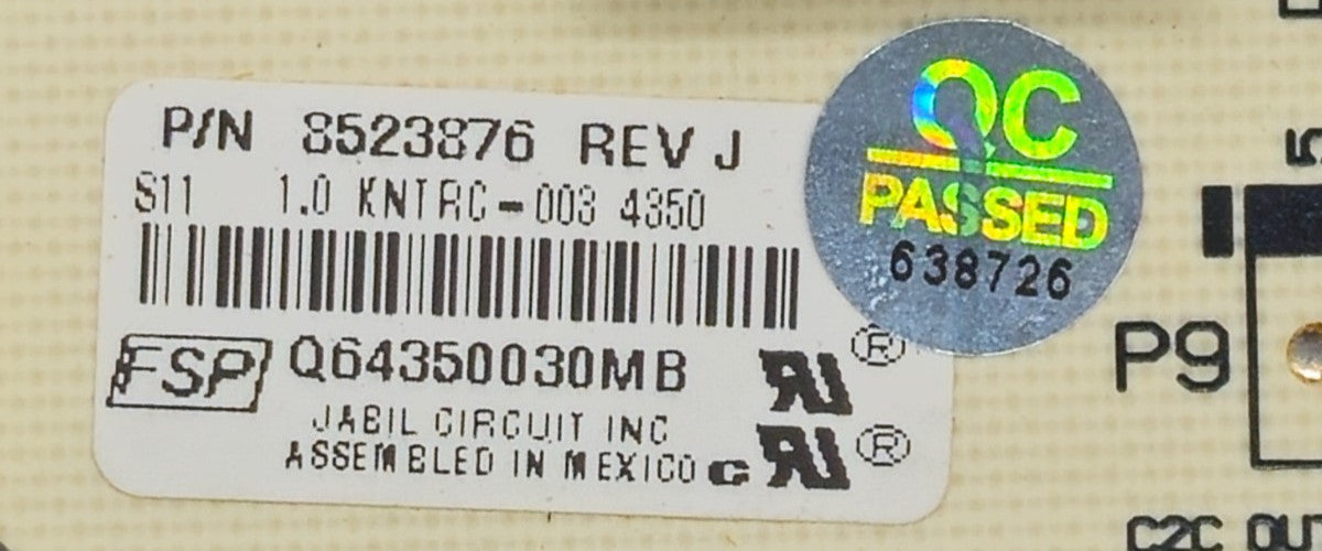 OEM Replacement for Whirlpool Range Control 8523876