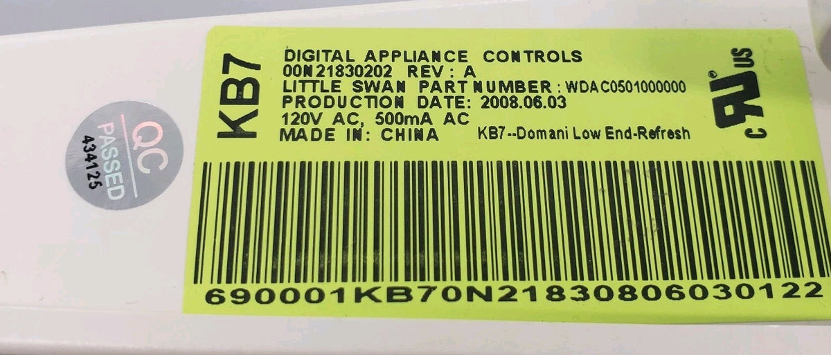 OEM Replacement for GE Washer Control Board WDAC0501000000