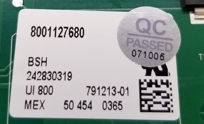 New OEM Replacement for Bosch Range Display Module 12029207 8001127680  1- Yr
