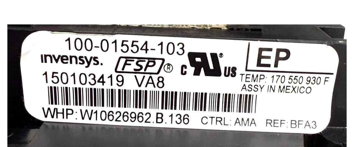 OEM Replacement for Whirlpool Range Control W10626962