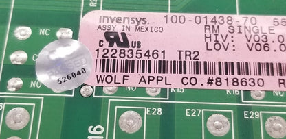 OEM Replacement for Wolf Oven Board  818630 100-01438-70