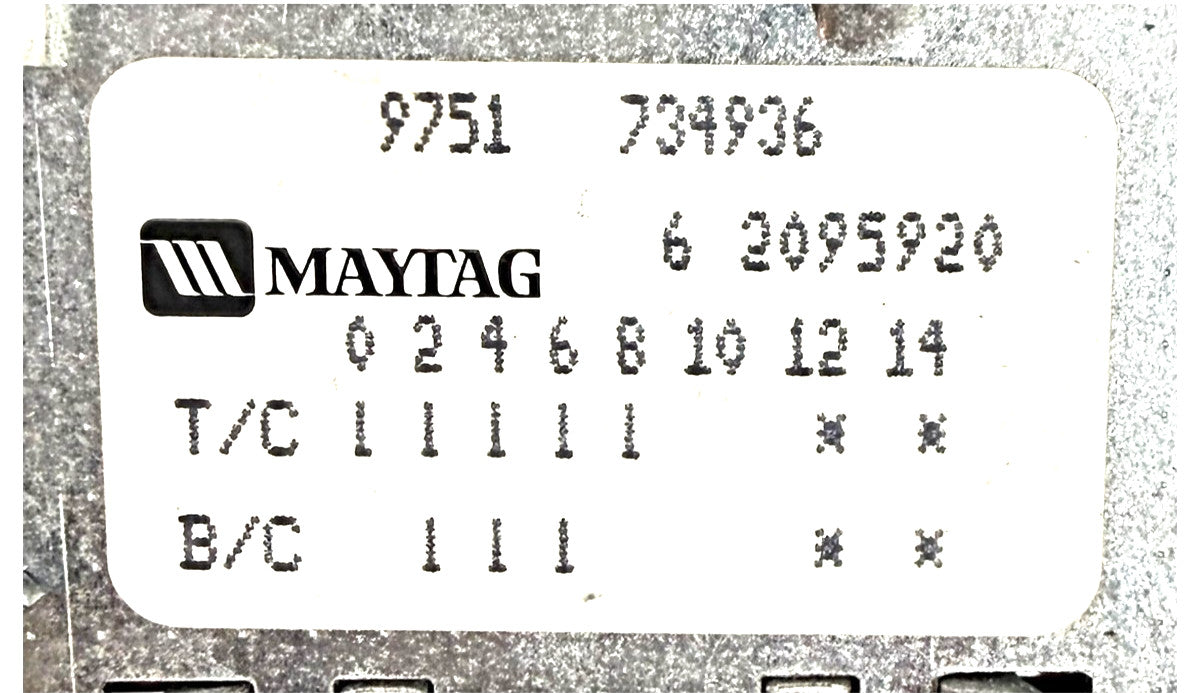 New OEM Replacement for Maytag Washer Timers 6 2095920