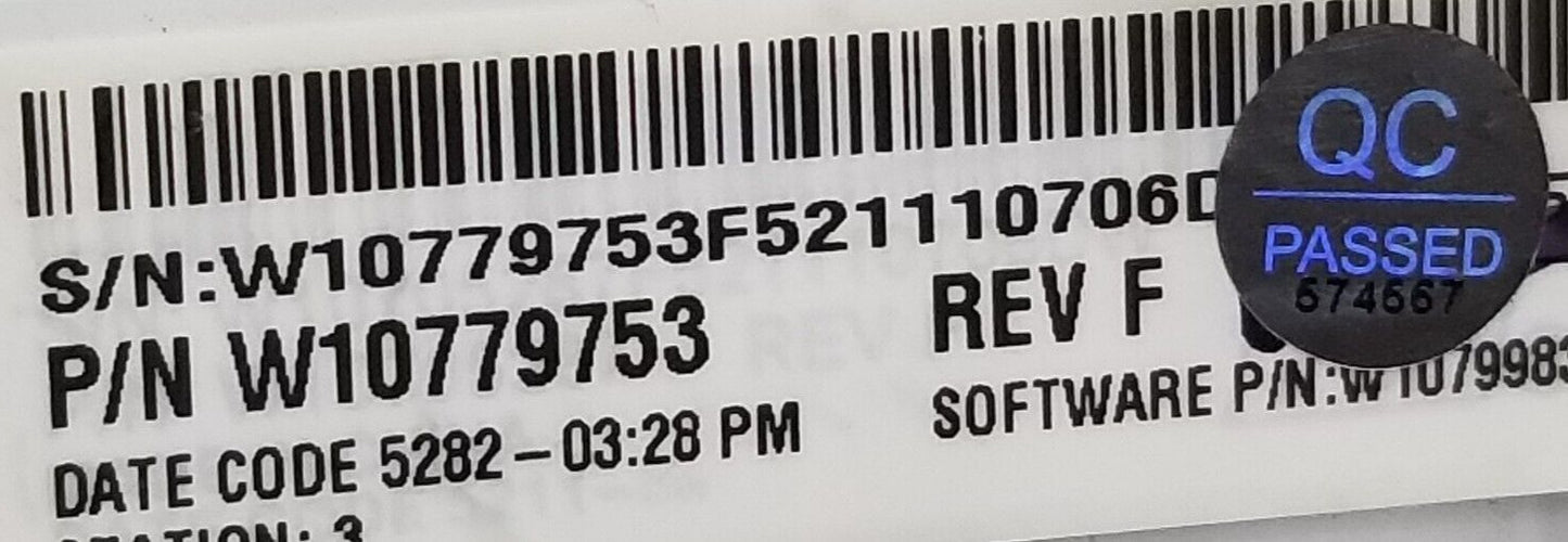 OEM Replacement for Whirlpool Washer Control W10779753