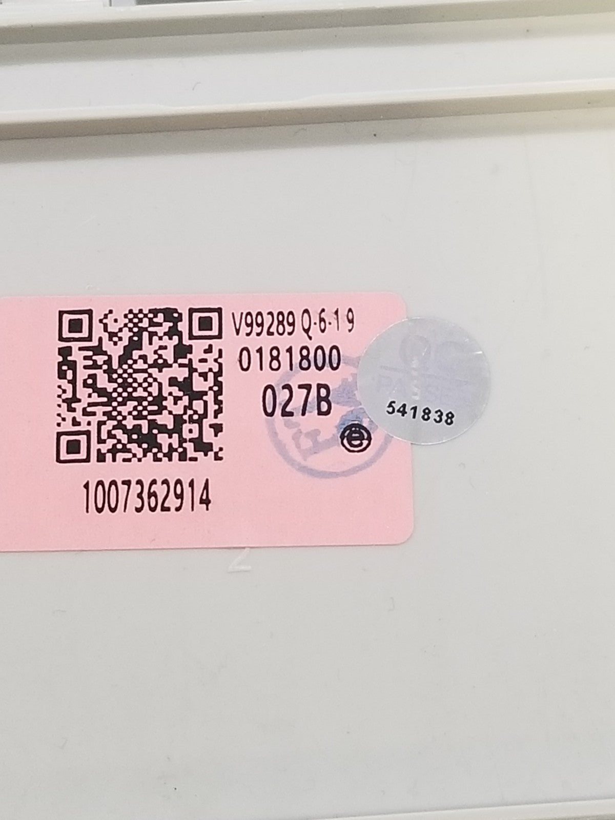 New OEM Laundry Lux Dryer Control 0181800027B