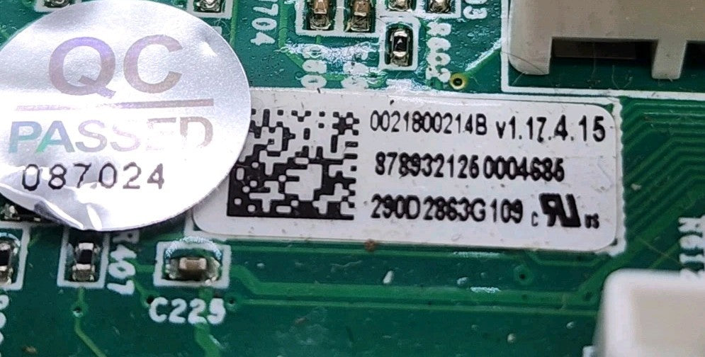 OEM Replacement for GE Washer Control 290D2863G109