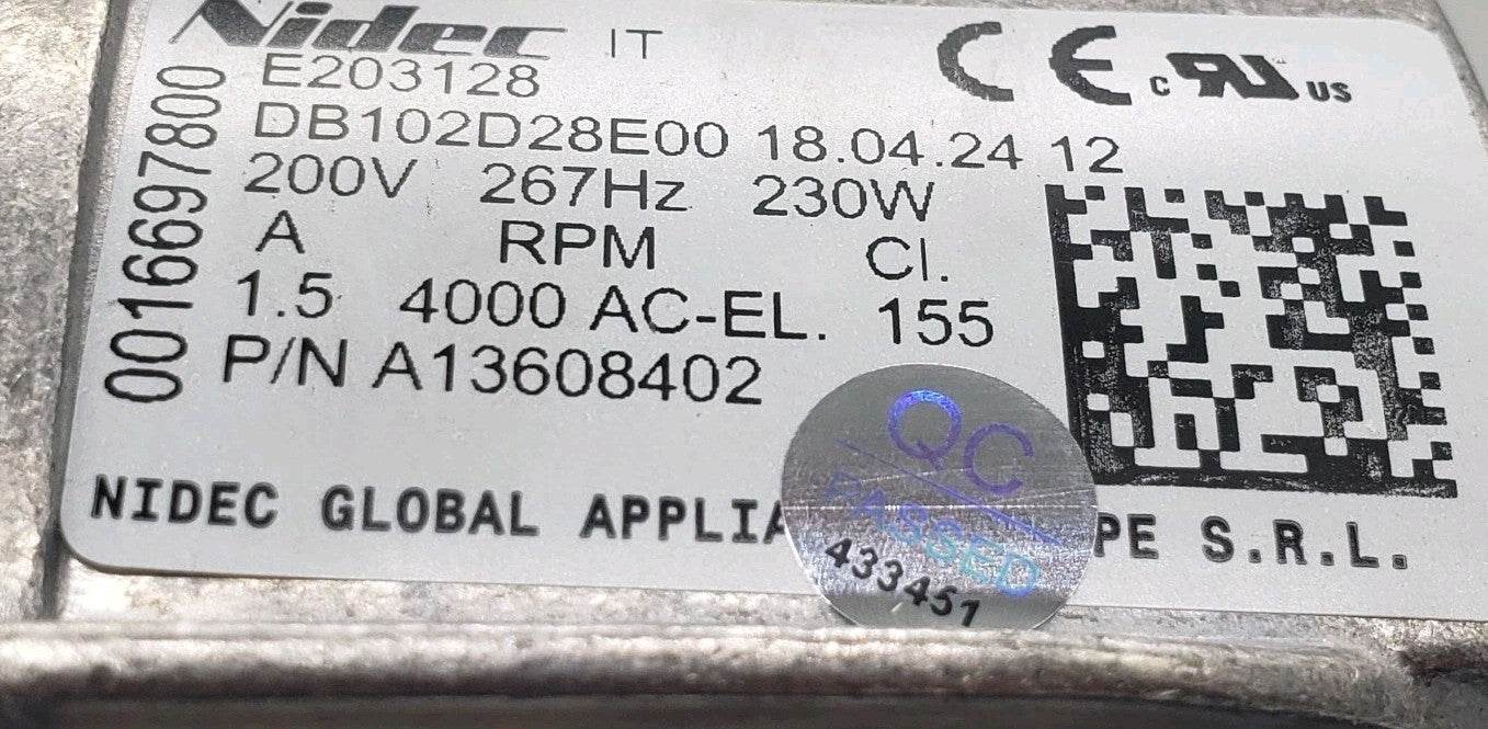 New OEM Replacement for Electrolux Dryer Motor A13608402 808643202