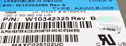 OEM Replacement for Whirlpool Washer Control W10342325