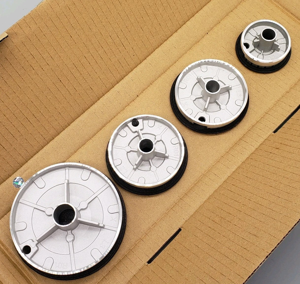 New OEM Replacement for Midea Oven Flame Spreader/Burner Cap Set for MGR30S2AST