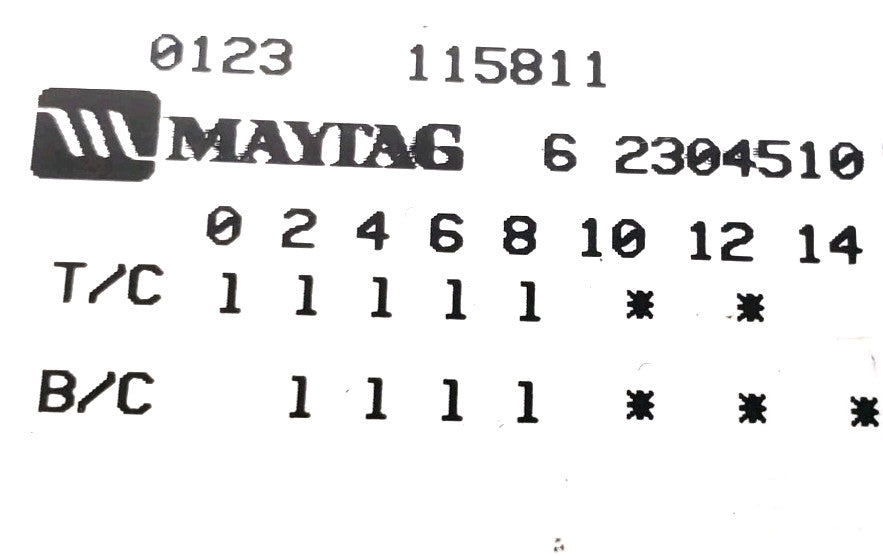 Genuine OEM Replacement for Maytag Washer Timer 62304510