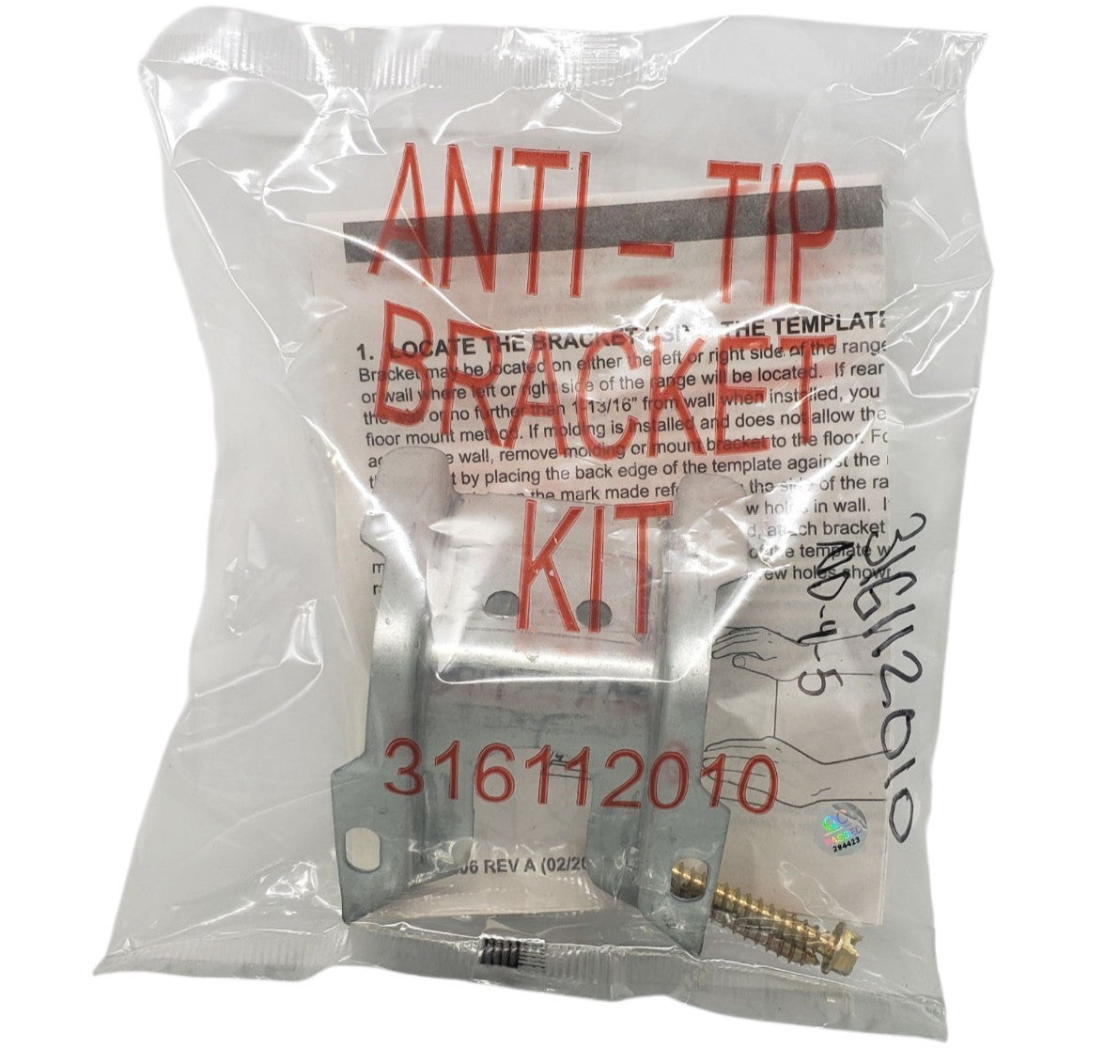 New OEM Replacement for Frigidaire Oven Anti-Tip Bracket Kit 316112010