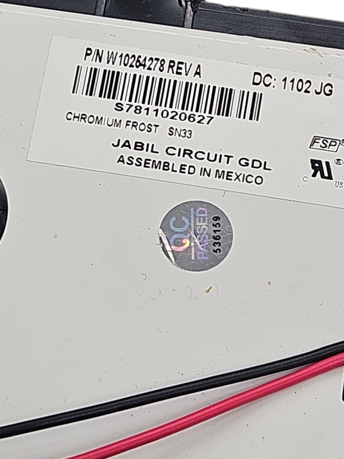 OEM Replacement for Whirlpool Fridge Dispenser Control W10254278