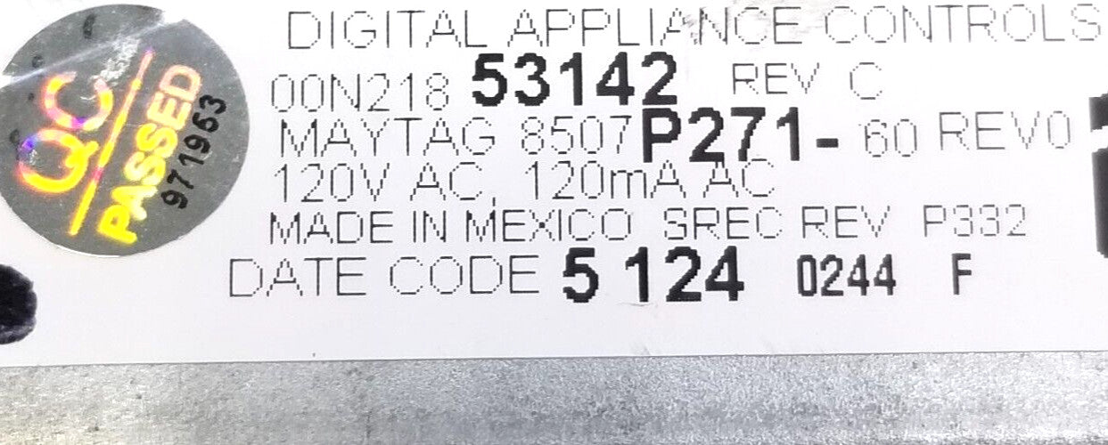 OEM Replacement for Maytag Oven Control 8507P271-60