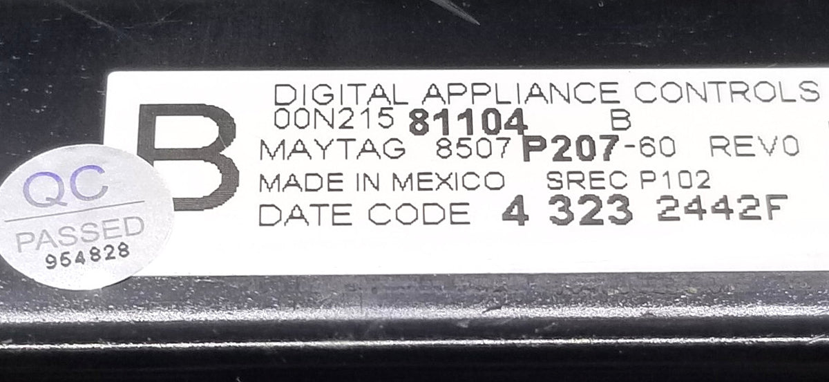 OEM Replacement for Maytag Range Control  8507P207-60