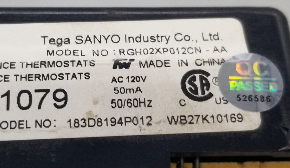 OEM  Replacement for GE Range Control WB27K10169