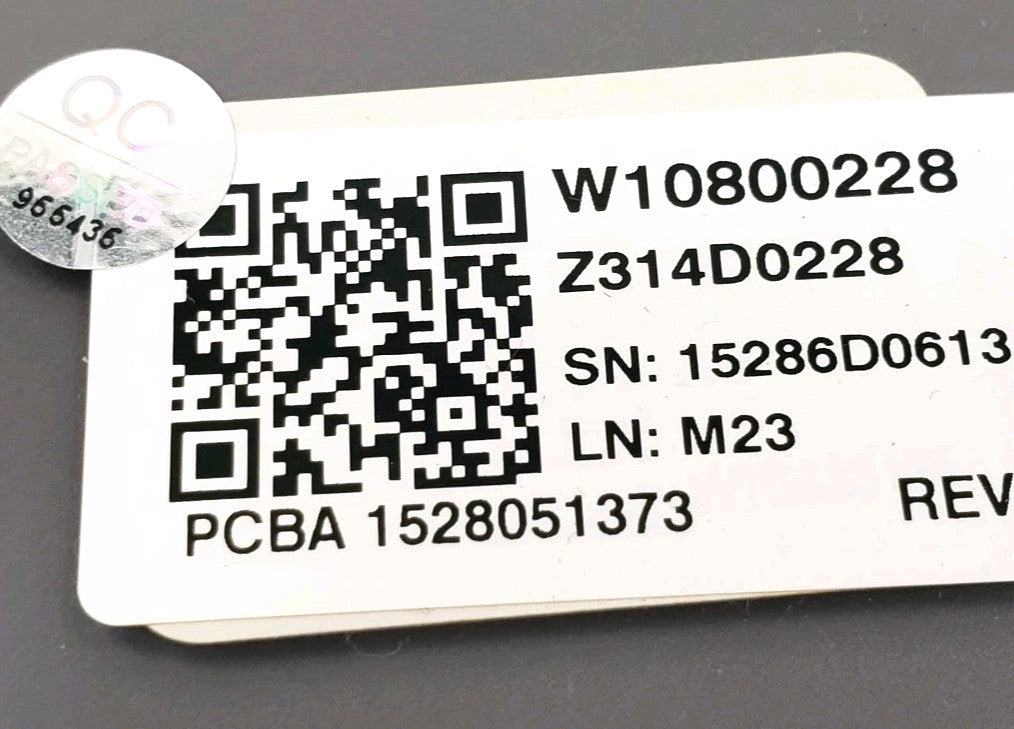 OEM Replacement for Whirlpool Dryer Control Panel W10800228