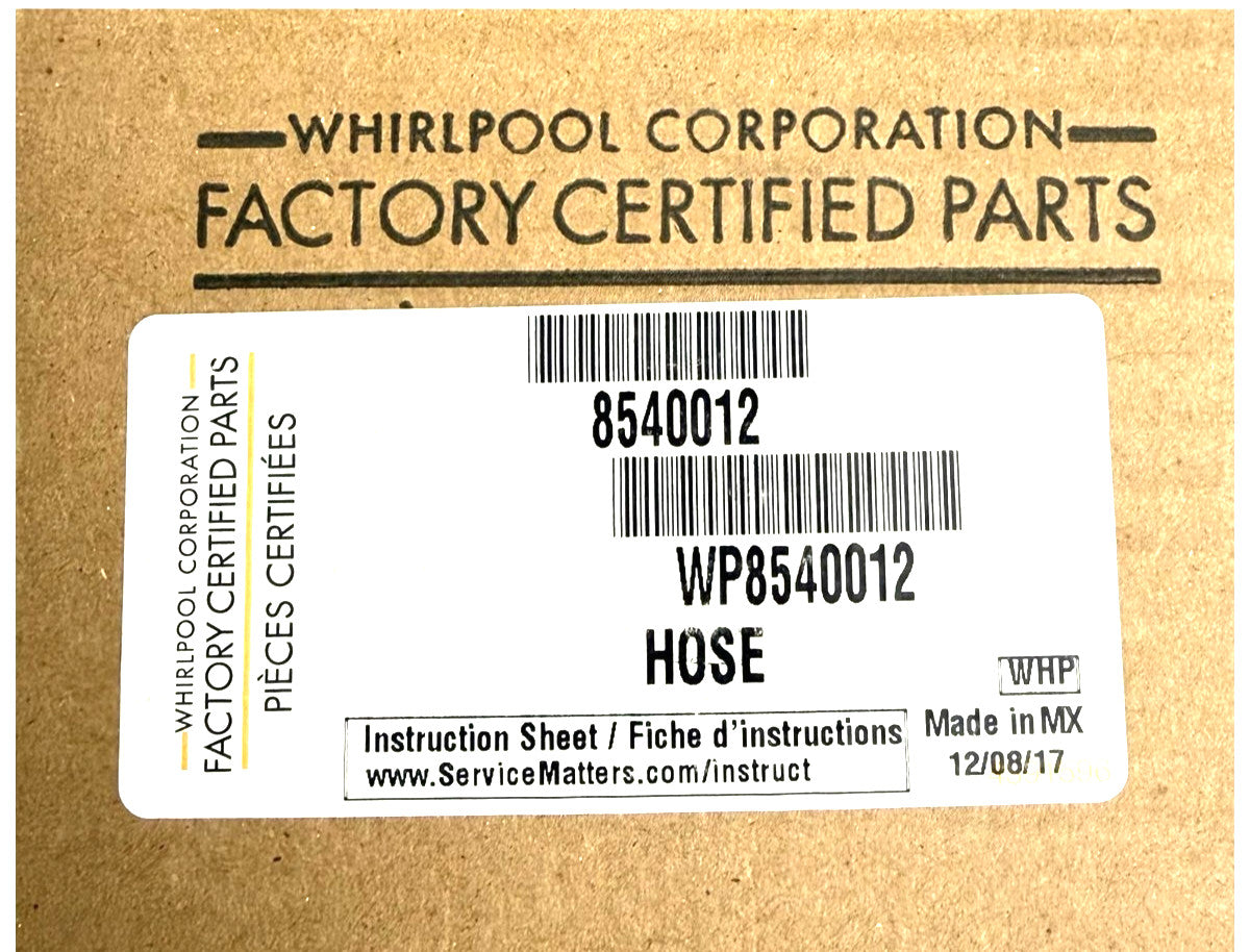 New OEM Replacement for Whirlpool Washer Hose 8540012
