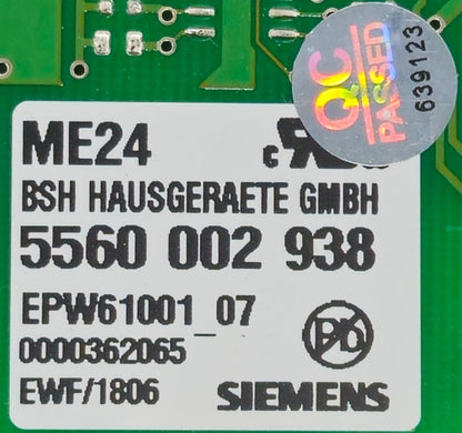 OEM Replacement for Bosch Washer Control Board 5560002938