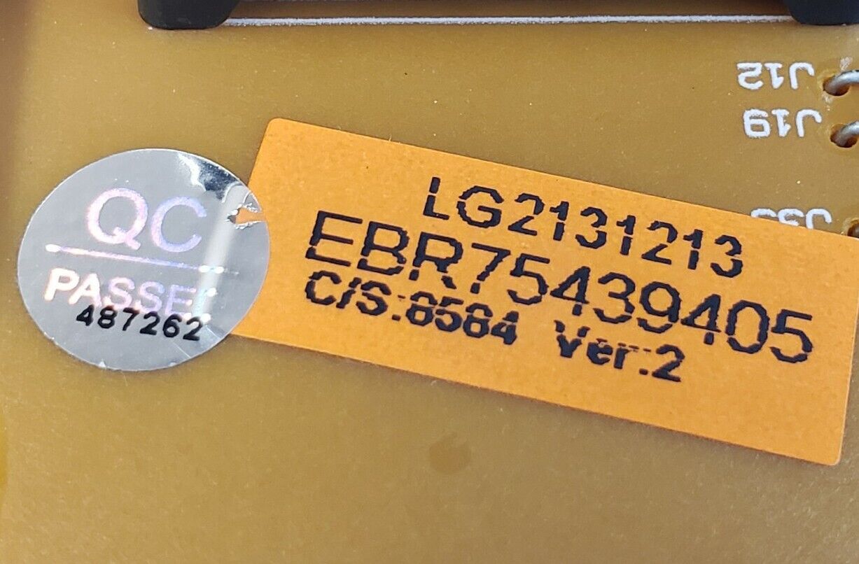 Genuine OEM Replacement for LG Dryer Display Control EBR75439405