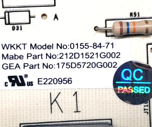 OEM Replacement for GE Dryer Control 175D5720G002 WE4M454