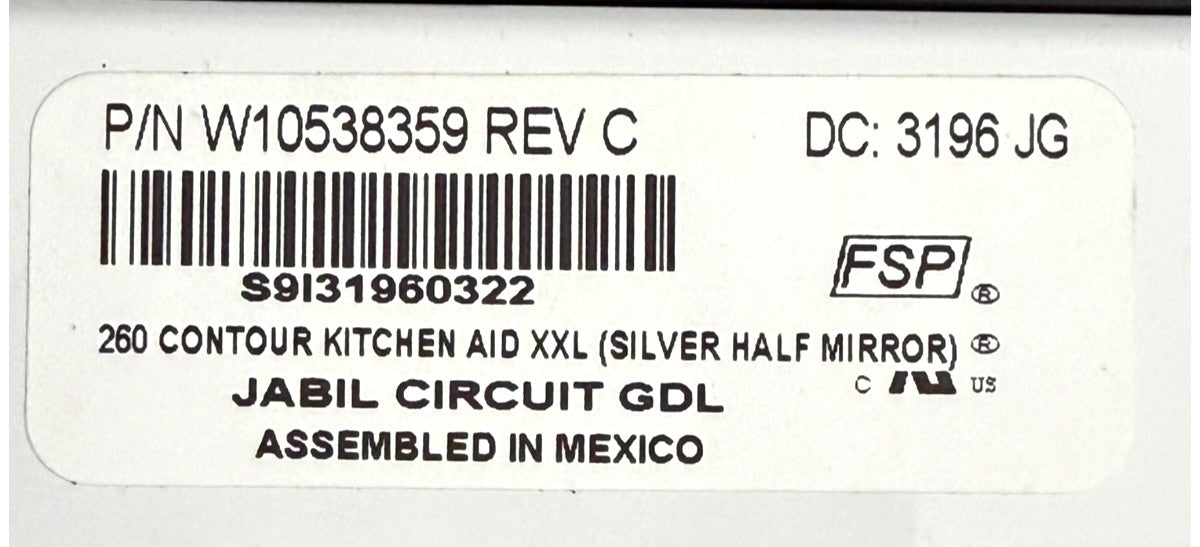 New Replacement for Whirlpool Fridge Control W10538359