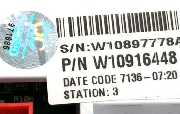 OEM Replacement for Whirlpool Washer Control Board W10916448
