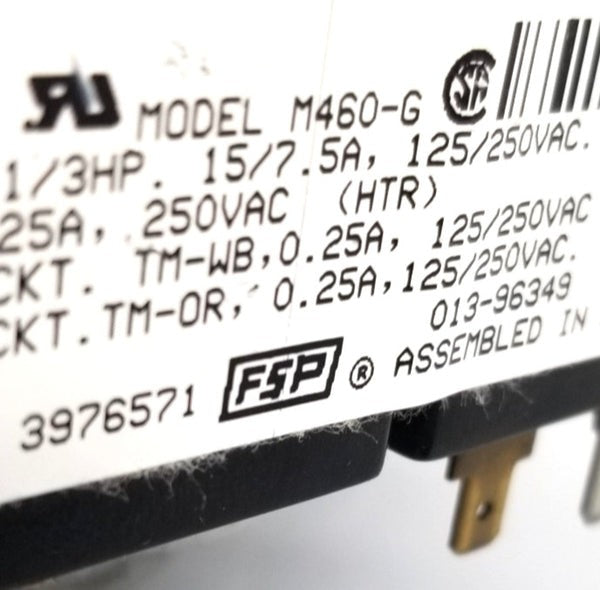 OEM Replacement for Whirlpool Dryer Timer 3976571