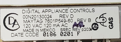 Genuine OEM Replacement for Maytag Oven Control 7601P549-60