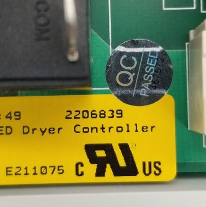 OEM Replacement for Whirlpool Dryer Control  2206839