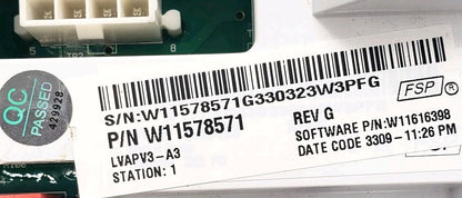 OEM Replacement for Whirlpool Washer Control Board W11578571