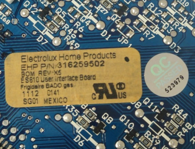 OEM Replacement for Frigidaire Range Control Board 316259502