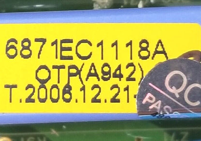 OEM Replacement for LG Washer Control 6871EC1118A